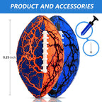 Jasonwell Pool Beach Water Football - 2Pack Strong Grip Waterproof Football for All-Weather Play Pool Toys Beach Games Outdoor Sports Toy Christmas Birthday Gifts for Kids Boys Teens Adults (ORN&BU)