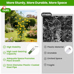 2 Pack Garden Obelisk Trellis for Climbing Plants, 71" Rustproof Metal Tower Plant Support Cages, Rose Trellis for Tomato Potted Flowers Vegetables Vines, Indoor Outdoor Garden Patio