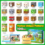 100PCS Magnetic Blocks - Build Mine Magnet World Forest Set, STEM Building Toys for Kids Ages 4-8, Classroom Must Haves Construction Toys, Sensory Toddler Toys Gift for 3+ Year Old Boys & Girls