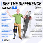 iWALK3.0 – The Original Hands Free Knee Crutch - Alternative to Crutches and Knee Scooters - iWALK Replaces Crutches for Adults - Peg Leg Crutch For Lower Leg Injuries - See All Qualifications for Use - Not for Elderly or Balance Impaired