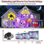 2026 Upgraded Halloween Projector, 8 Patterns (Ocean Wave & Patterns),8 Theme Waterproof Holiday Projector with Remote for Halloween,Christmas,Happy New Year