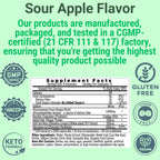 High-Fiber Keto Snacks, Healthy Snack for Adults, Chromium Picolinate Seamoss ACV Gummies, Gluten Free No Sugar Low Calorie & Carb Prebiotic Fiber Gummy Snack Candy, Apple Cider Vinegar Irish Sea Moss
