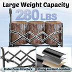 Wagons Carts Foldable, 280 Lbs with Adjustable Handle, Black Lightweight Portable, Collapsible Wagon for Beach Trip, Camping, Shopping, Sports, Travel, Picnic and Grocery (Dark Black)
