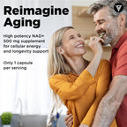 Vital Vitamins NAD Supplement - NAD+ (Nicotinamide Adenine Dinucleotide) for Men & Women - Made with Liposomal Delivery - Cellular Anti-Aging Support, Energy, Focus - 30-Day Supply