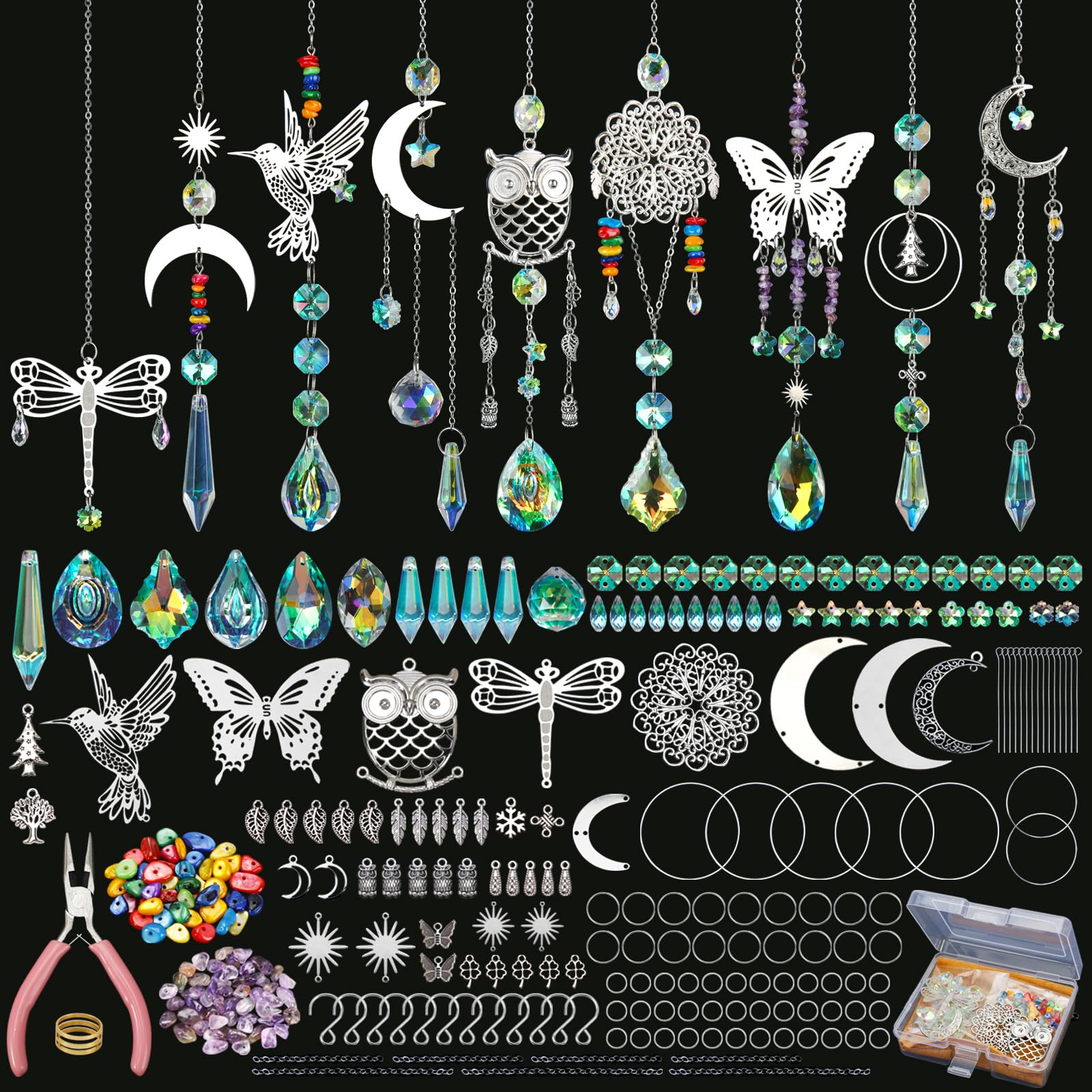 DIY Suncatcher Kit 460pcs Sun Catchers Supplies Arts and Crafts for Adults