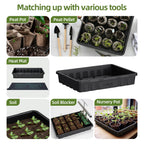 SOLIGT Extra Thick Heavy Duty 10 Pack Seed Starting Trays 14 * 10.8 * 2.3"
