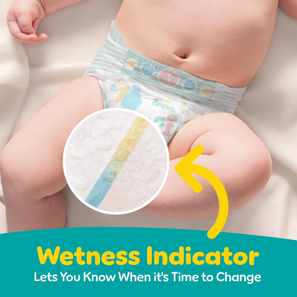 Pampers Baby Dry Ultra Cushiony Diapers, Size 1 (8-14 lbs), 120 Count, Up to 100% Leakproof (Packaging May Vary)
