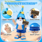 Garden Summer Gnomes Statue Coastal Decor for Outdoor Beach Gift for Women