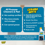 Cerama Bryte Cooktop Cleaning Kit, 18 oz Bottle, Scraper, Tool & Pad
