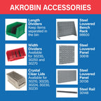Akro-Mils 30210 AkroBins Plastic Storage Bins, Space-Saving Stackable Bins for Garage, Pantry, Craft Organization, 5" x 4" x 3", Red, 24-Pack