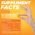 CATENATE Creatine Gummies for Women & Men, 4500MG Creatine Monohydrate Gummies, Great Taste, Muscle Strength, Endurance & Recovery Support, Vegan, Gluten-Free, Non-GMO, 90 Count (Orange)