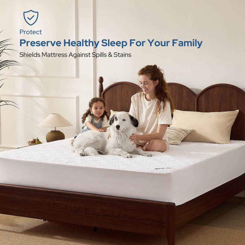 BEDLORE Waterproof Mattress Protector, Full Size Mattress Pad