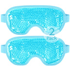 NEWGO Cooling Eye Mask for Puffy Eyes, Cold Eye Mask Eye Ice Pack for After Eyes Surgery, Tension Stress Relief, Itchy Eyes, Headaches, Dark Circles - Blue (Blue-2Pack)