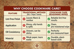 Cookware Care Cast Iron Seasoning Oil Wipes, 50 Wipes, Made in USA with Grapeseed Oil for Cast Iron Skillet, Blackstone Griddle (1 pack)