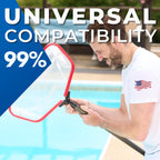 ProTuff 17" Silt Net Pool Skimmer – 2 Year Unconditional Free Replacement – Durable Fine Mesh Net for Silt & Debris – Heavy-Duty Aluminum Frame, Deep Bag for Easy Cleaning
