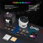 Galaxy Projector for Bedroom, HD Image Star Projector Galaxy Light Adjustable Knob, 13 Film Discs Planetarium Projector for Kids, 360° Rotating 1/2h Timer Simple 3-Button Control Black&White