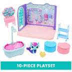 Gabby's Dollhouse, Primp and Pamper Bathroom with Mercat Figure, 3 Accessories, 3 Furniture and 2 Deliveries, Kids Toys for Ages 3 and up