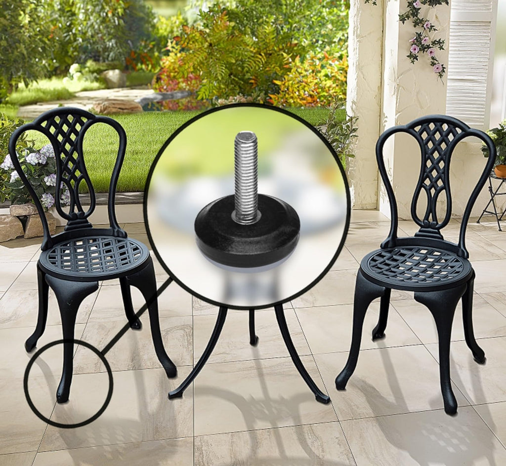 Slipstick Gorilla Outdoor Adjustable Furniture Levelers (8 Pack) Weatherproof Screw in Leg Glides for Chairs, Tables, and Outdoor Furniture Feet, 1-1/8 Inch Slider Glide, 1/4"-20 BSW Thread