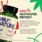 YOUBYNATURE Nicotinamide Riboside NR 1000mg Supplement with Vitamin B3 | Vegan Veggie Capsules | 60 Capsules | 30 Servings | Daily Supplement for Adults