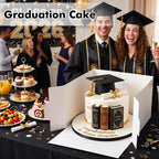 Moretoes 15Pcs Cake Boxes, 12x12x8 Inch White Bakery Boxes with Window Cake Containers Tall Dessert Cardboard Boxes