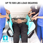 Joiish Positioning Bed Pad with 8 Reinforced Soft Handles, 48" x 40" 500 LBS Load-Bearing Multipurpose Transfer Pad for Turning, Lifting & Repositioning, Washable Draw Sheet for Home & Hospital