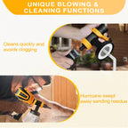 VONFORN Paint Sprayer, 700W HVLP Spray Gun with Cleaning & Blowing Joints, 4 Nozzles and 3 Patterns, Easy to Clean, for Furniture, Cabinets, Fence, Walls, Door, Garden Chairs etc. VF803 Yellow