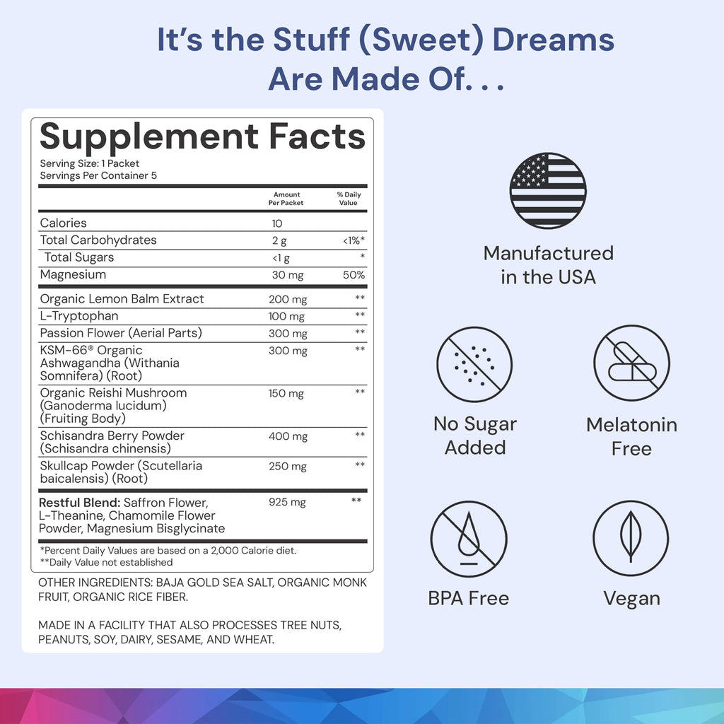 ION* Intelligence of Nature Restful Sleep, Ashwaghanda Drink Mix, 5 Packets