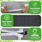 Vincreem 2 Pcs Large Fruit Tree Netting 10 X 14 Ft with Zipper Drawstring