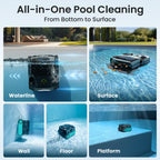 Aiper Scuba X1 Pro Max All-in-One Pool Cleaning Robot & Skimmer with 8,500 GPH Suction, Ultra-fine Filtration, Smart Surface Parking, for All Inground Pools, Blue