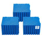 VEVOR Interlocking Tile 50PCS Blue, Drainage Tiles 12" x 12" Splicing, Soft PVC Interlocking Drainage Floor Tiles, Non-Slip Drainage Holes for Restroom, Bathroom, Kitchen, Pool, Wet Areas
