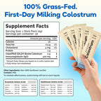 Folqs Bovine Colostrum Powder - First-Day Milking for Immune and Gut Support - 30 Servings - Supports Skin, Tissue Health - Made in USA - Amino Acids, Vitamins, Minerals - Kosher - Sustainably Sourced