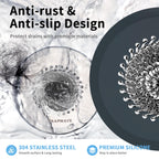 TRAPMATE Shower Drain Hair Catcher, 2.8" Fast Drainage Bathtub Stopper Drain Strainer Kit, Stainless Steel Shower Drain Cover, Bathtub Drain Protector for Sinks & Tubs (Patented Product)