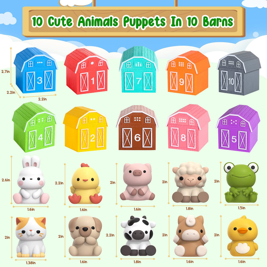 Farm Animal Toys for Toddler 1-3 Year Old, Montessori Toy Gift for Boy Girl