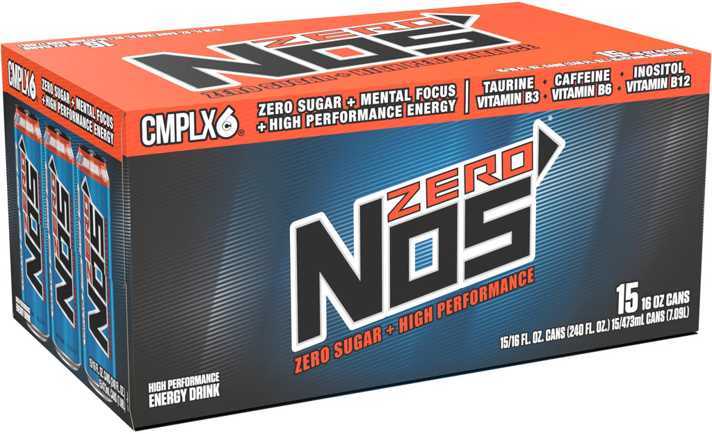 NOS Zero Sugar: High Performance Energy Drink. 16 Fl oz