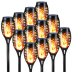 Toodour Solar Torch Flame Lights, 12 Pack Solar Lights Outdoor with Flickering Flame, Waterproof Patio Light Landscape Decoration Lighting for Garden, Lawn, Yard, Outdoor Decorations