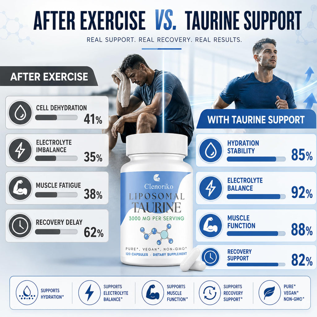 Liposomal Taurine Supplement 3000mg, Taurine Capsules Free-Form for Cellular* Energy*, Muscle* Function, Recovery* & Focus, Hydration, Electrolyte Balance, Vegan, 240 Capsules (60 Day Supply)