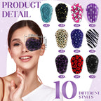 Threlaco 100 Pcs Eye Patches for Adults with 10 Styles 3 x 2 Inch Adhesive Disposable Eye Patch Designs for Women Men Lazy Eyeball Latex Free