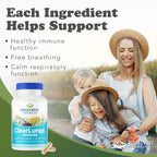 RidgeCrest Herbals ClearLungs Immune, Lung Support Supplement with Elderberry, Zinc, Vitamin C, Vitamin A, Olive Leaf, Mullein, Lung Wellness Formula for Respiratory Health (60 Vegan Caps, 30 Serv)