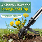 Hivenlly Weed Puller Tool, Stand Up Weed Remover Tool with Long Handle, 4 Claw Steel Head Weeder Tool with 4-Sectioal Pole Design, Garden Hand Weeding Tool, Smoothly Remove Weeds Without Kneeling
