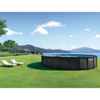 INTEX Ultra XTR 24 ft x 52 in Above Ground Pool Set, Round Swimming Pool with Steel Frame, 2100 GPH Sand Filter Pump, Ladder, Cover, & Ground Cloth
