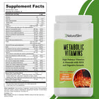 NaturalSlim Metabolic Vitamins, Multivitamin for Women & Men, Supports Energy, Metabolism & Nutrient Absorption with Digestive Enzymes, Womens Multivitamin with B-Complex & Niacin 1 Pack