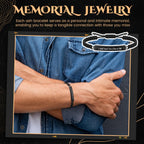 Ecation 4 Pack Cremation Jewelry Urn Bracelet for Ashes Adjustable Personalized Memorial Keepsakes Handmade Braided Ashes Bracelet Bangle Rope for Women Men Loved Ones and Pets (Black,Classic)