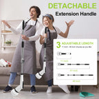 Dreazu Electric Spin Scrubber, 12-in-1 Shower Scrubber & Retractable Long Handle, 44 lbs High-Torque & Variable Speed Shower Cleaning Brush for Bathroom,Toilet, Bathtub, Kitchen, Tile Floors, Car