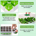 ZSYWODFO 5 Pack 60-Cell Silicone Seed Starter Trays with Humidity Dome