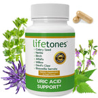 Life Tones Uric Acid Support - Herbal Joint Cleanse for Men and Women - Natural Remedy, Flexibility Boost - Non-GMO, Gluten-Free - 60 Vegan Vitamins