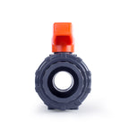 HYDROSEAL Kaplan 1’’ PVC True Union Ball Valve with Full Port, ASTM F1970, EPDM O-Rings and Reversible PTFE Seats, Rated at 200 PSI @73F, Gray, 1 inch Socket (1 inch)