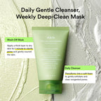 Abib Pore Clay Pack Cleanser Heartleaf Charcoal Foam, 4.05 fl oz, Mousse Form, Oil Control, Unscented