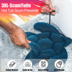 3XL-Scum Turtle Pool Size Oversized Spa Hot Tub Cleaner, ANSLCA Hot Tub Scum Absorber Must Have Hot Tub Accessories - Keeps Your Spa Hot Tub Pool Water Clean and Clear