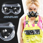 VOOVAO 3 Pack Anti-fog Safety Goggles ANSI Z87.1,Adjustable Chemistry Lab Goggles Over Glasses
