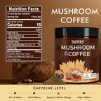 Mushroom Coffee | Enhanced Focus, Boosted Immunity, Improved Energy | 6 Adaptogenic Mushrooms: Cordyceps, Reishi, King Trumpet, Shiitake, Lion's Mane & Turkey Tail | 45 Servings